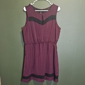 41 Hawthorne‎ Purple Black Lace Career Work Dress High Neck Stitch Fix Size XL